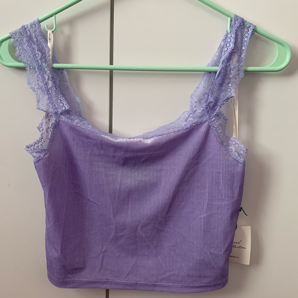 Forever 21 Lavender Velvet Top - Picture 1 of 3